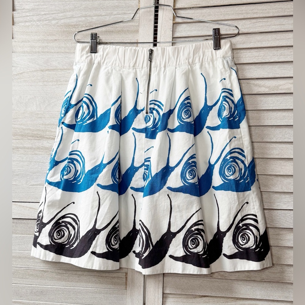 Maeve Blue and Black Swirl Snail Skirt. HTF. Great Condition. Medium Statement - Picture 9 of 14